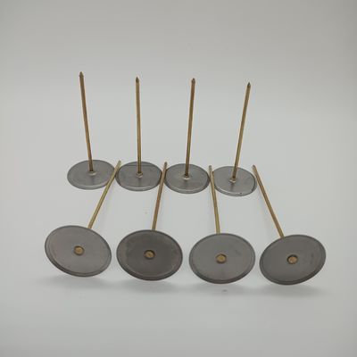 comprar ISO9001 Pinos de revestimiento de conductos de aislamiento HVAC con cabeza de copa de base lisa Tipo 10ga 11ga 12ga 14ga online manufacture