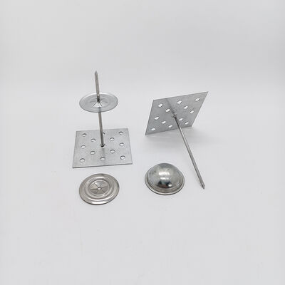 comprare Gancio per isolamento in acciaio zincato perforato da 65 mm per lana di roccia con ancoraggio autoadesivo online manufacture