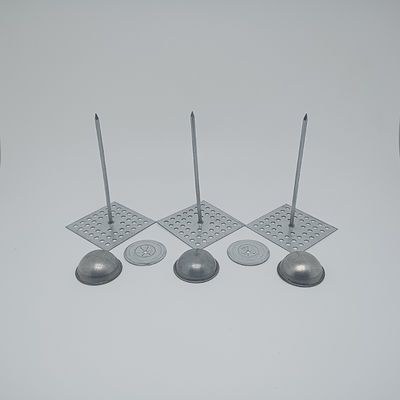 Custom Perforated Insulation Hangers Pins Unique Riveting 24mm Aluminum Zinc For External Wall