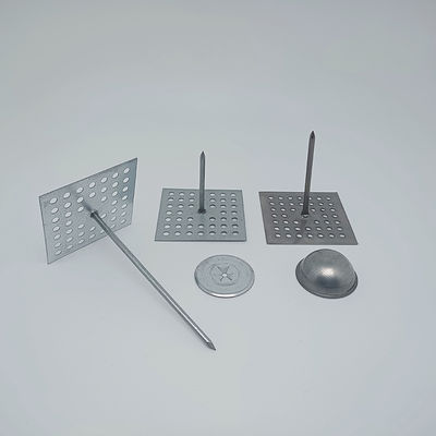 ISO9001 Perforated Base Insulation Hangers Galvanized Steel Self Stick Insulation Pins