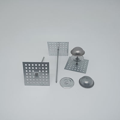 Zinc Plated Pin Stamped Perforated Base Insulation Hangers With Soft Nails Base