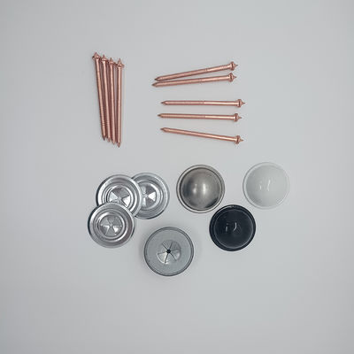 Stainless Steel Or Copper Plated CD Insulated Stud Welding Pins ISO9001 12Ga 14Ga Diameter