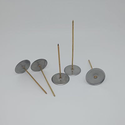 Duct Liner Fasteners Pointer Weld Cupped Head Pins Insulation Zinc Plated