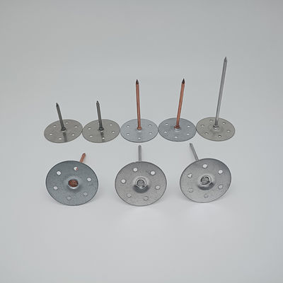 Zinc Plated Self Adhesive Insulation Stick Pins 20mm-300mm With Washer