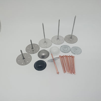 Annular Groove Self Adhesive Insulation Pins With Zinc Plated Finish Navy Pins