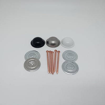 32mm Galvanized Steel Insulation Dome Cap Washers With CD Pins and Insulation Hangers