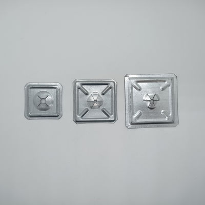 Galvanized Steel Square Aluminum Self Locking Washer For Fixing Insulation Pins